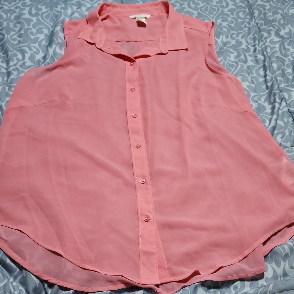 H&M Sleeveless Pink Blouse